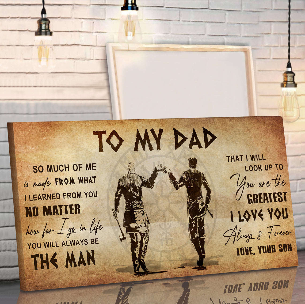 to dad- canvas poster