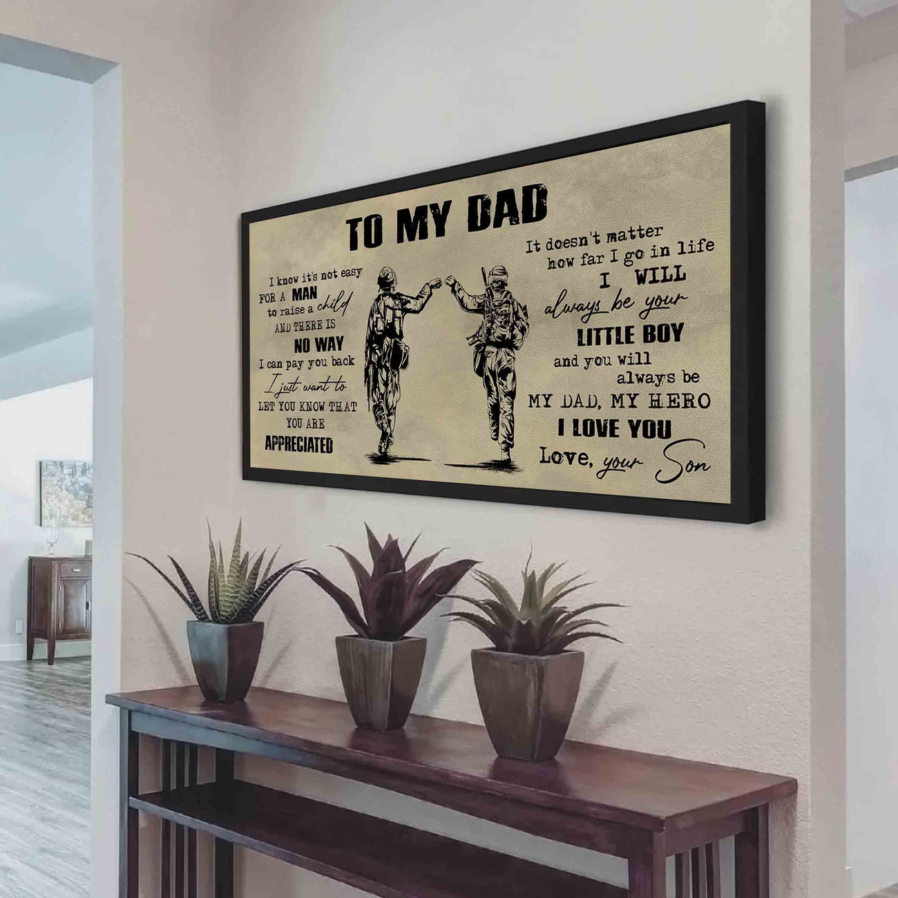 to dad- canvas poster