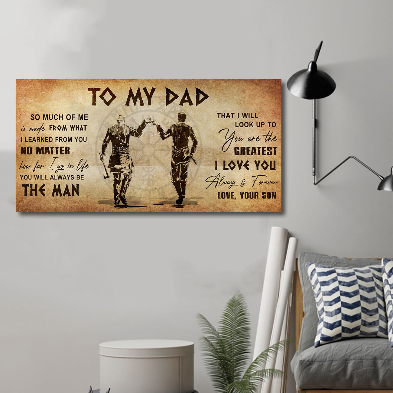 to dad- canvas poster