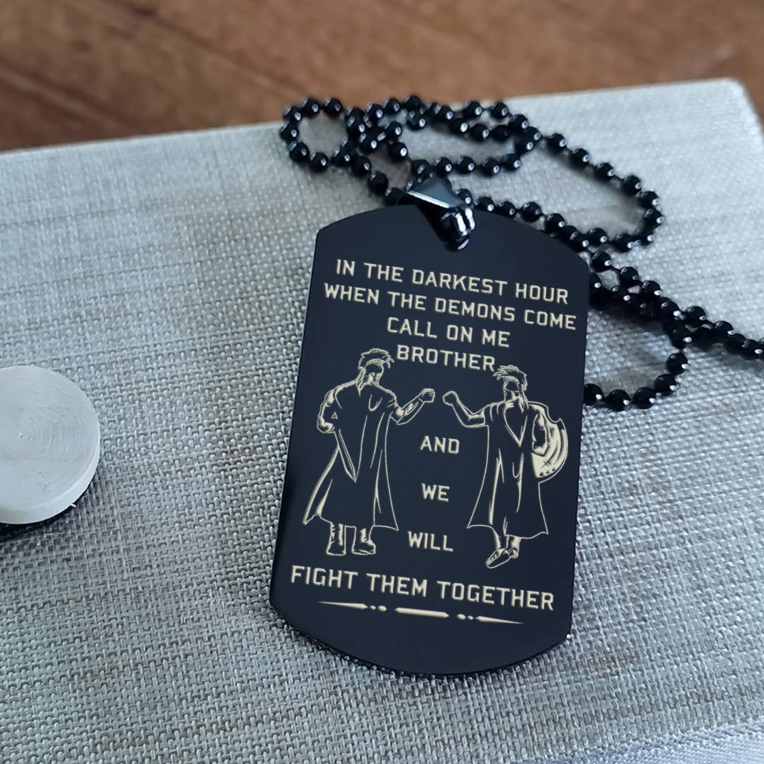 soldier customizable engraved brother dog tag gift from brother