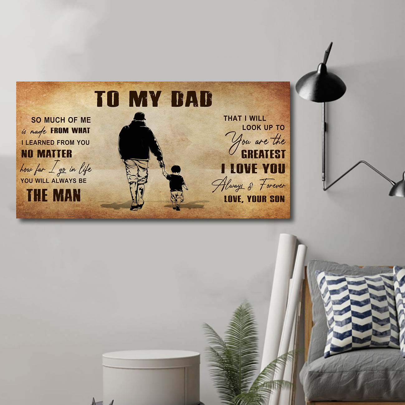 to dad- canvas poster