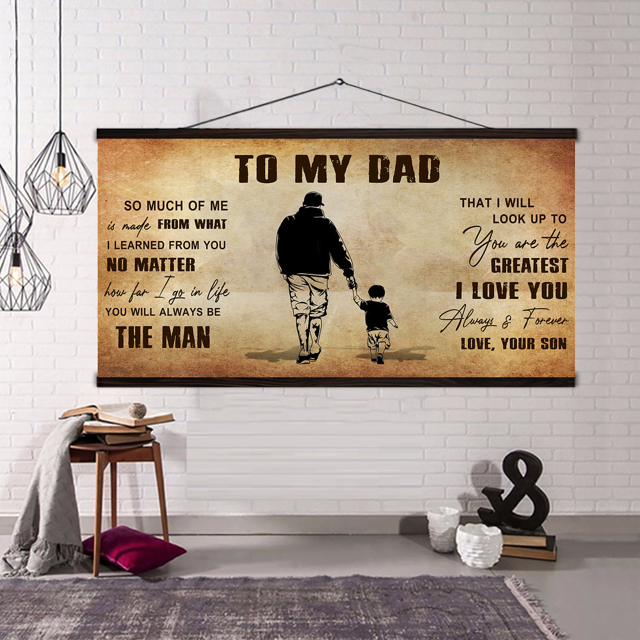 to dad- canvas poster