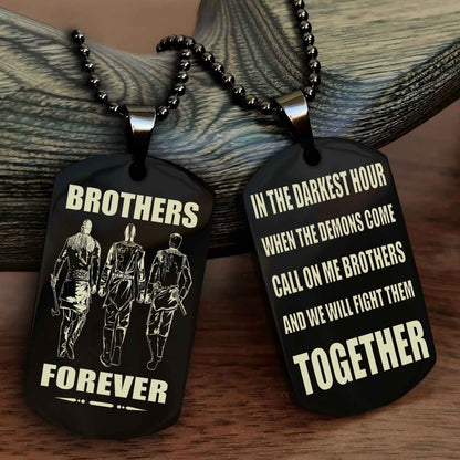 DRB Personalized Double Sided Dog Tag For My Brother - Call On Me Brother And We Will Fight Them Together Gift For Your Friend