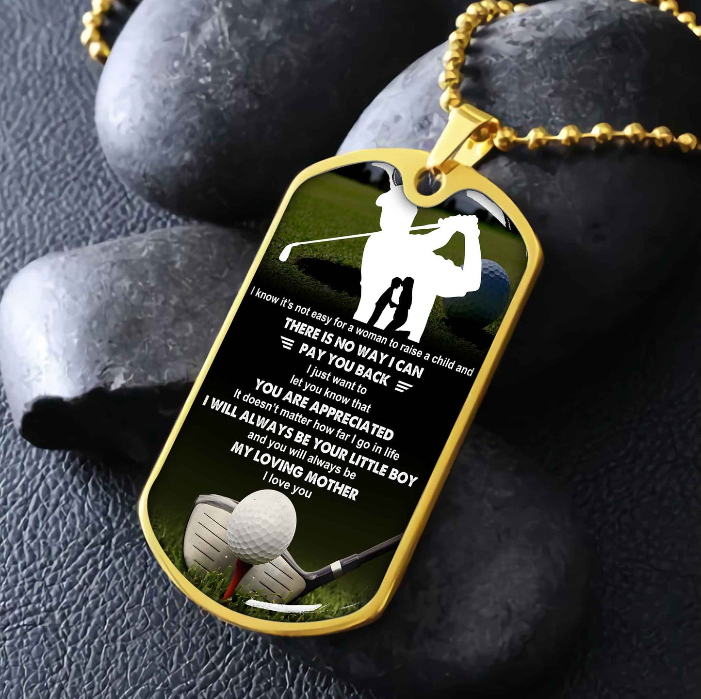 Sport Military Chain 18K Gold Plated Silver Plated To My Mom, To My Dad I Know It's Not Easy I Will Always Be Your Little Boy