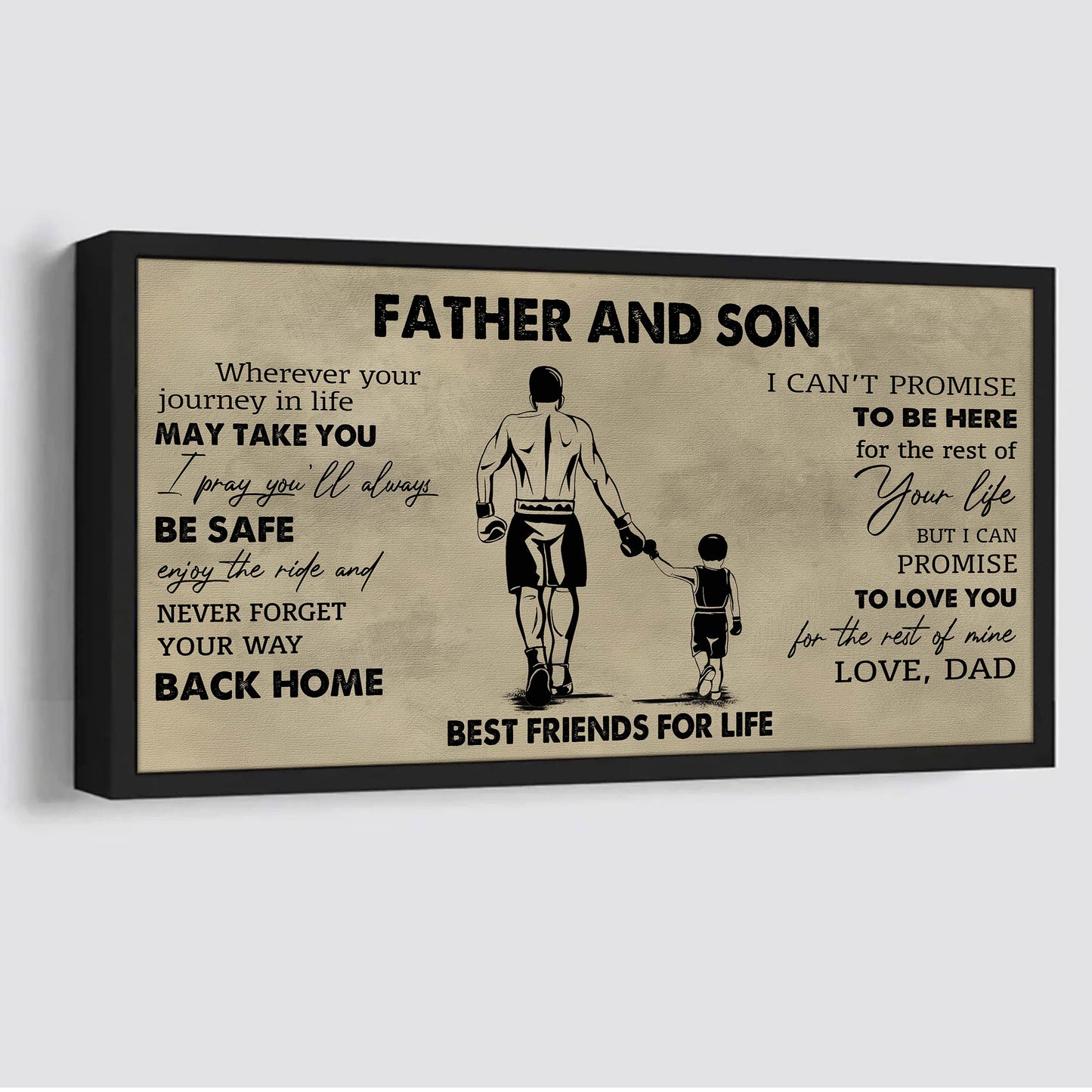 family father and daughter best friends for life - never forget your way back home poster canvas gift for daughter from father