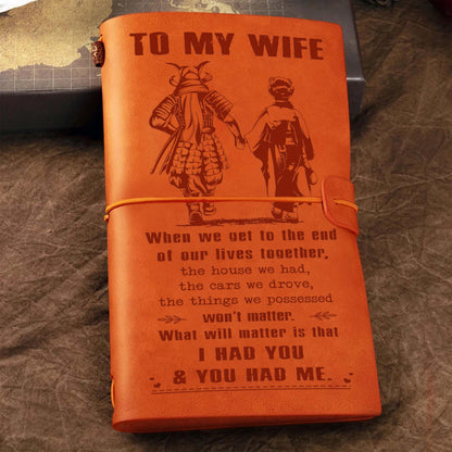 DRB Customizable vintage journal notebook, gifts from husband to wife - I had you and you had me