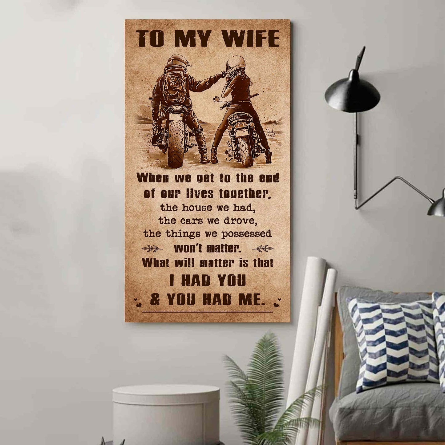 i had you and you had me wife and husband - vertical poster canvas, gift for your darling