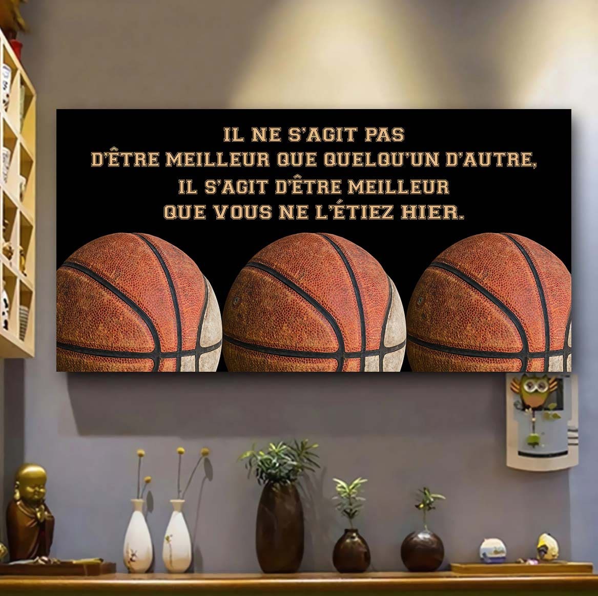 basket-ball il ne s'agit pas d'être meilleur que quelqu'un d'autre, il s'agit d'être meilleur que vous ne l'étiez hier