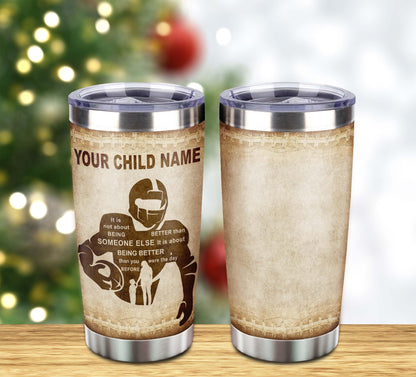 Customizable Basketball tumbler, gifts from Mom To Son With Inspriration Message