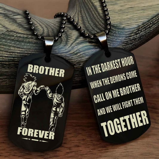 DRB Personalized Double Sided Dog Tag For My Brother - Call On Me Brother And We Will Fight Them Together Gift For Your Friend