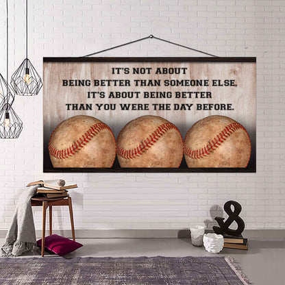 Personalized Basketball Poster Canvas It Is Not About Being Better Than Someone Else It's About Being Better Than You Were The Day Before