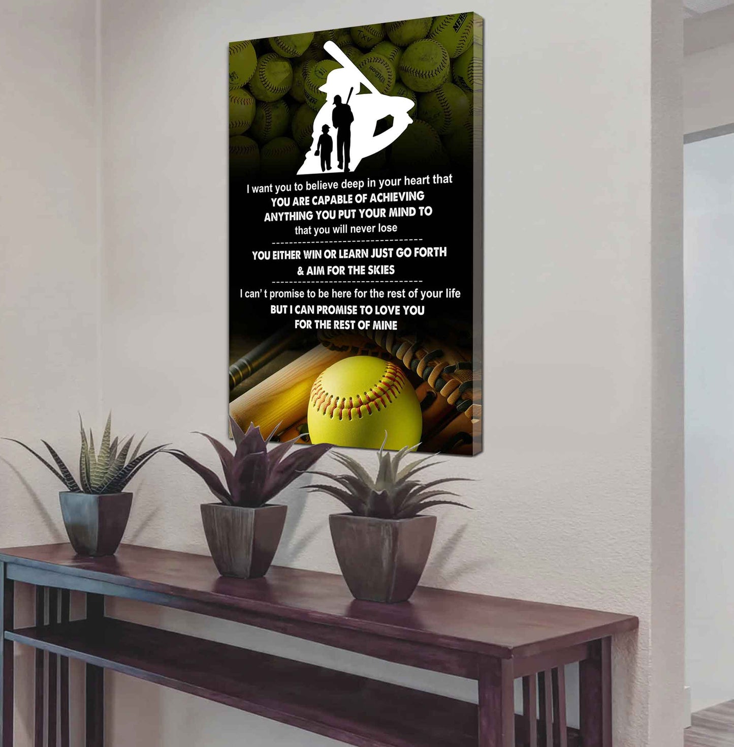 poster canvas to my son you will never lose you either win or learn - i love you gift from dad
