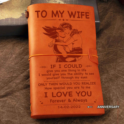 Valentines gifts Vintage Journal Husband to Wife If I could give you onething in life - How special you are to me