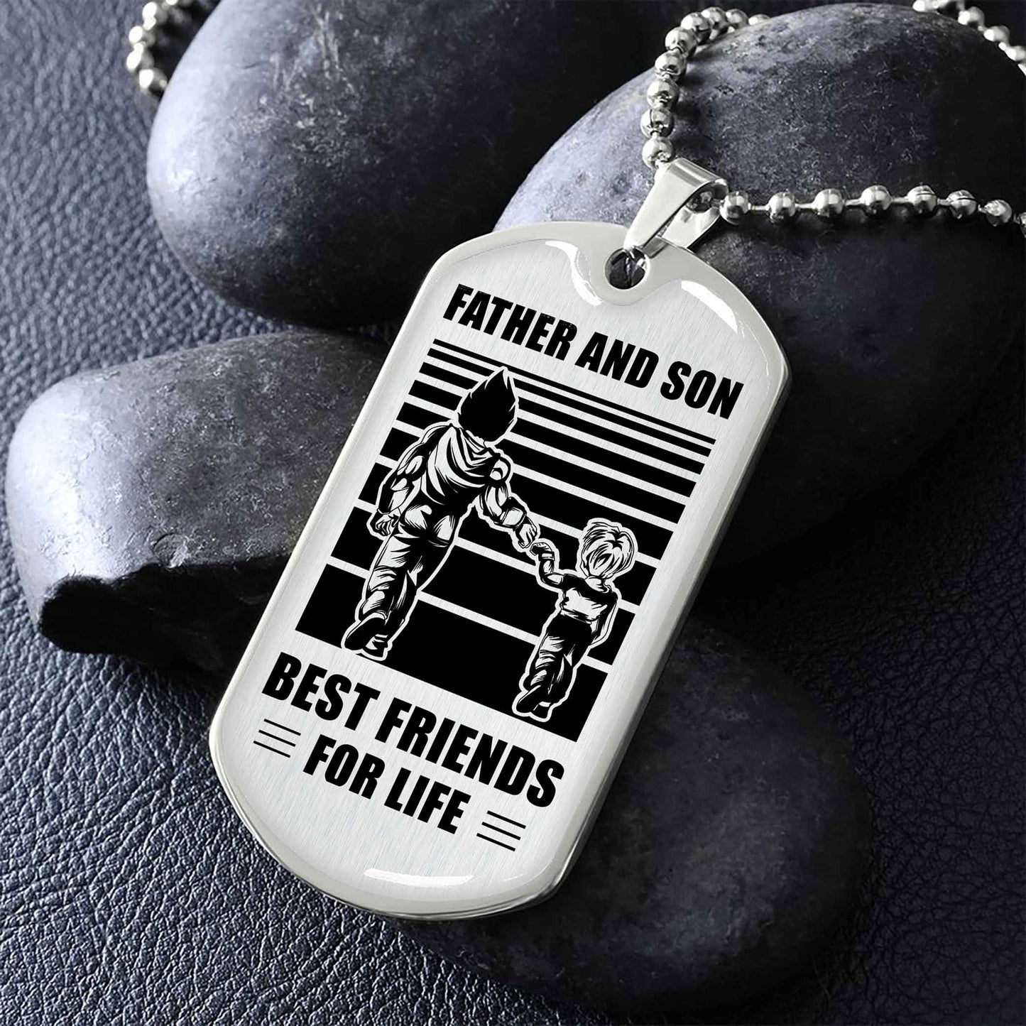vgt_trl military chain silver plated 18k gold plated father and son best friend for life gift for your son