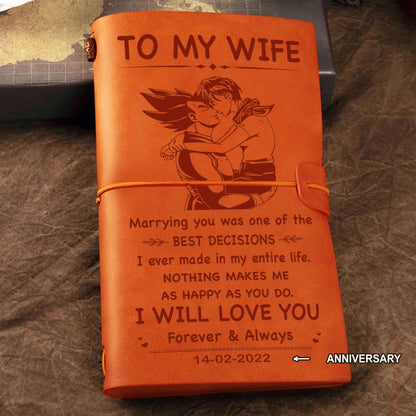 Valentines gifts Vintage Journal Husband to Wife Marrying You was one of the best decision I ever made