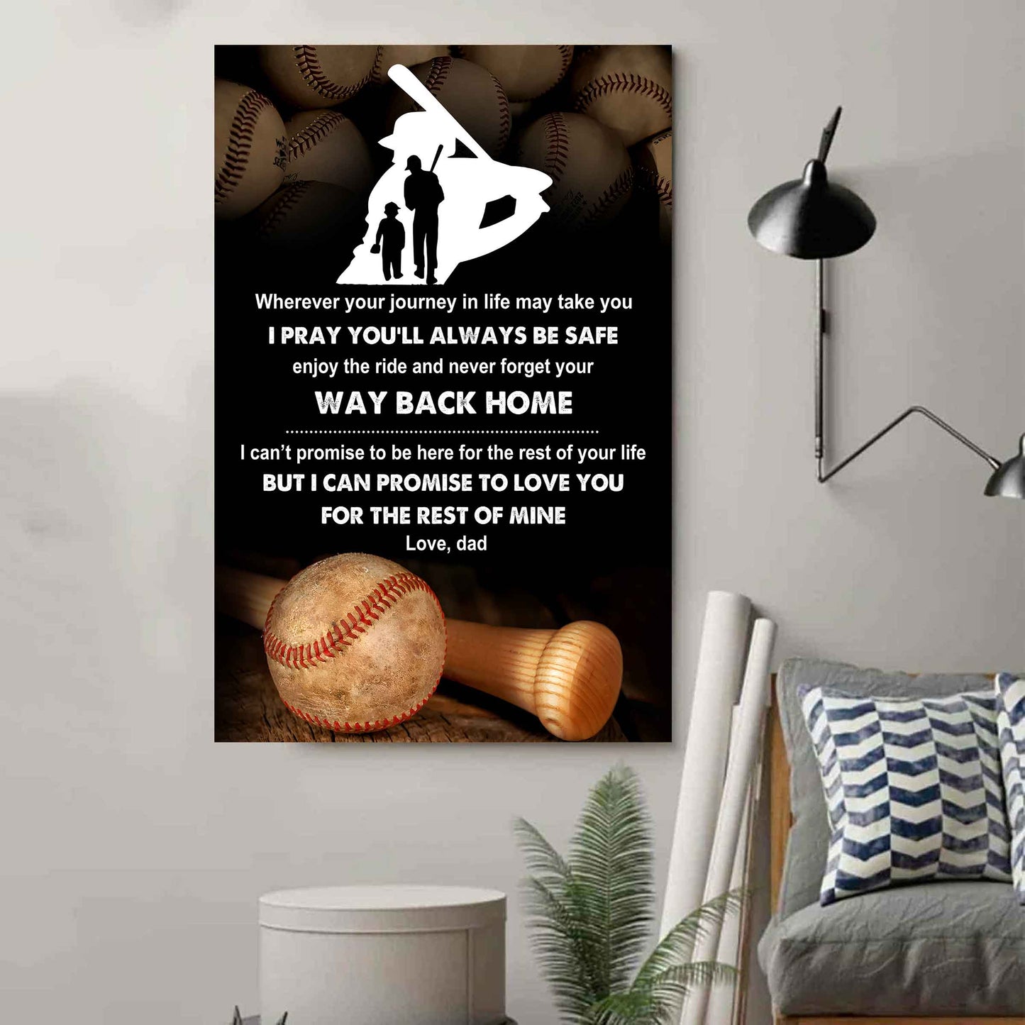 poster canvas to my son never forget your way back home gift from dad