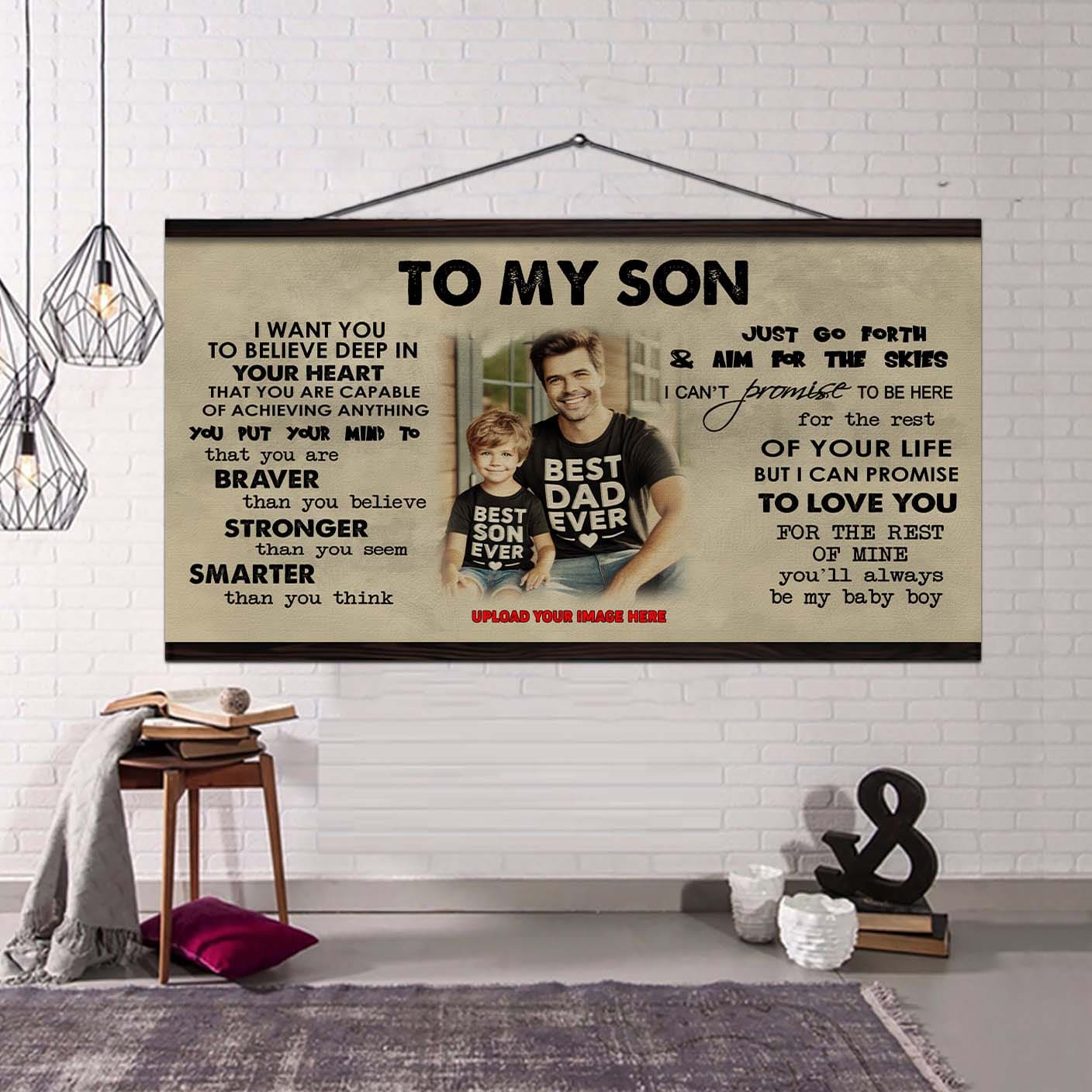 to my son- i want you to believe- canvas poster