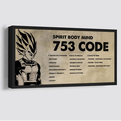 KNIGH TEAMPLAR Poster Canvas 7 5 3 Code Motivation Quotes