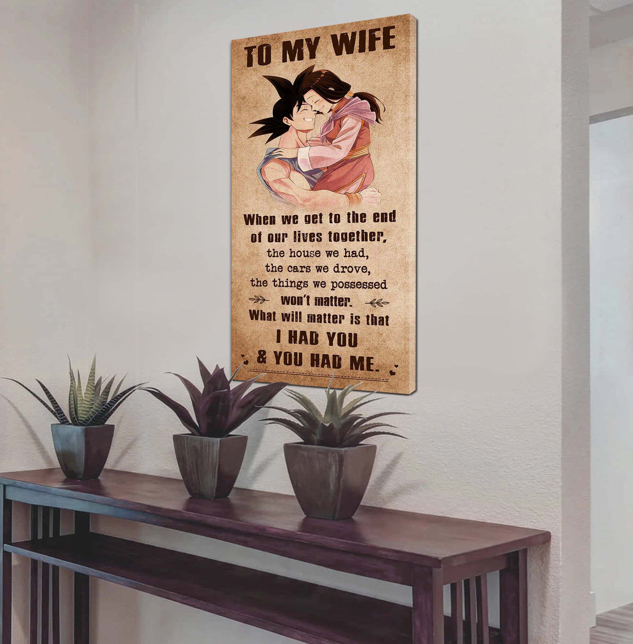 drb vgt- i had you and you had me wife and husband - vertical poster canvas, gift for your darling