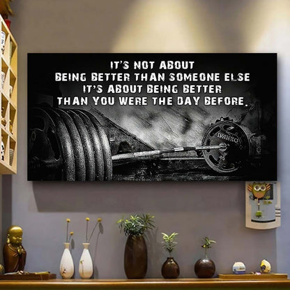 Fitness It is not About Being Better Than Someone Else It is about being better than you were the day before