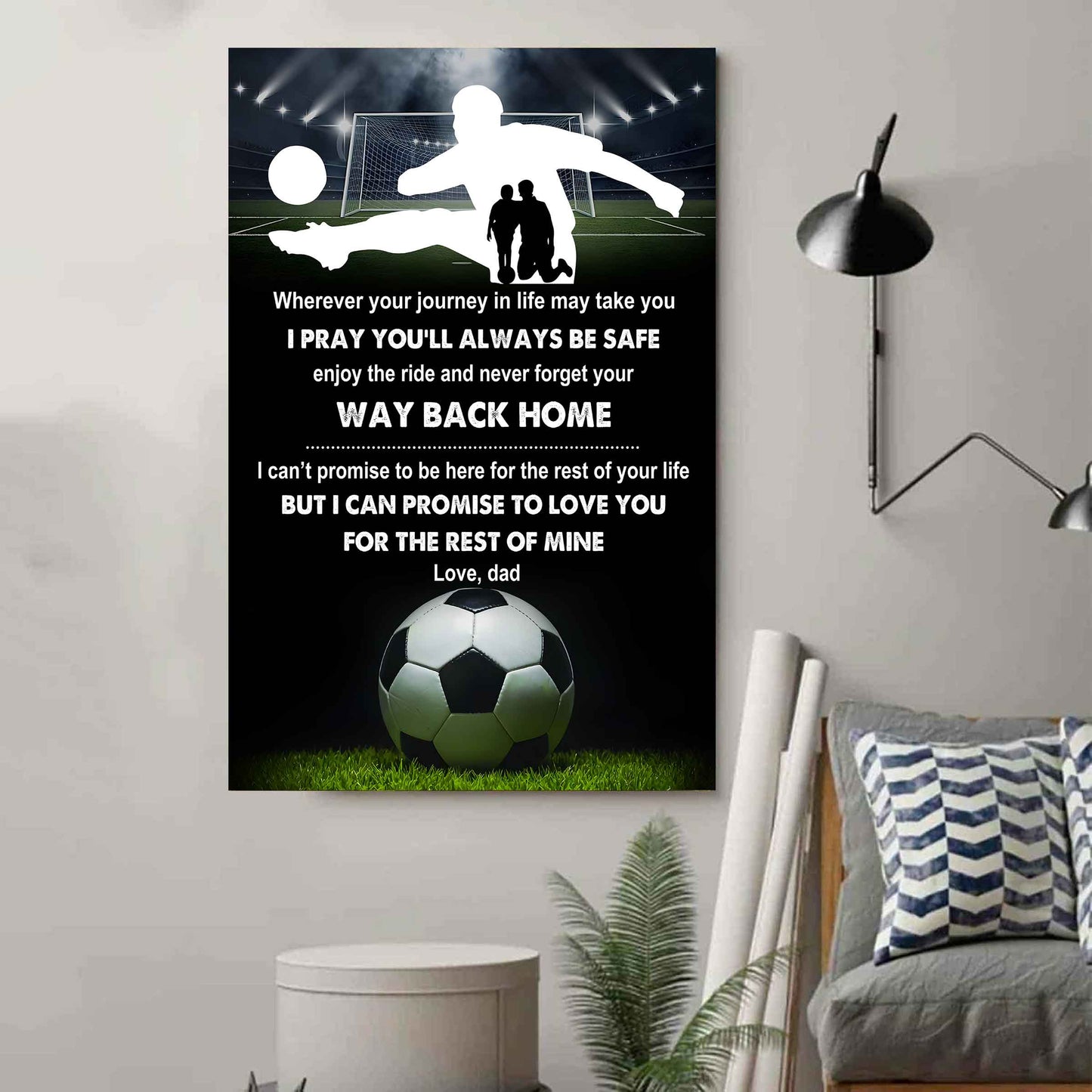 poster canvas to my son never forget your way back home gift from dad