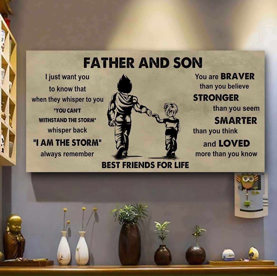 vikings father and daughter best friends for life - i am the storm poster canvas gift for daughter from father