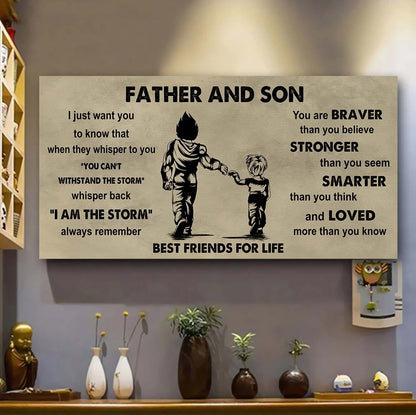 Ver 2 Family Father And Son Best Friends For Life - I Am The Storm Poster Canvas Gift For Son From Father