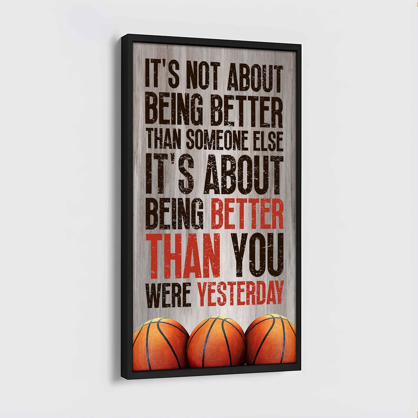 Basketball-It is not About Being Better Than Someone Else It is about being better than you were the day before.