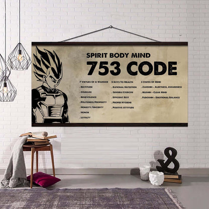 KNIGH TEAMPLAR Poster Canvas 7 5 3 Code Motivation Quotes