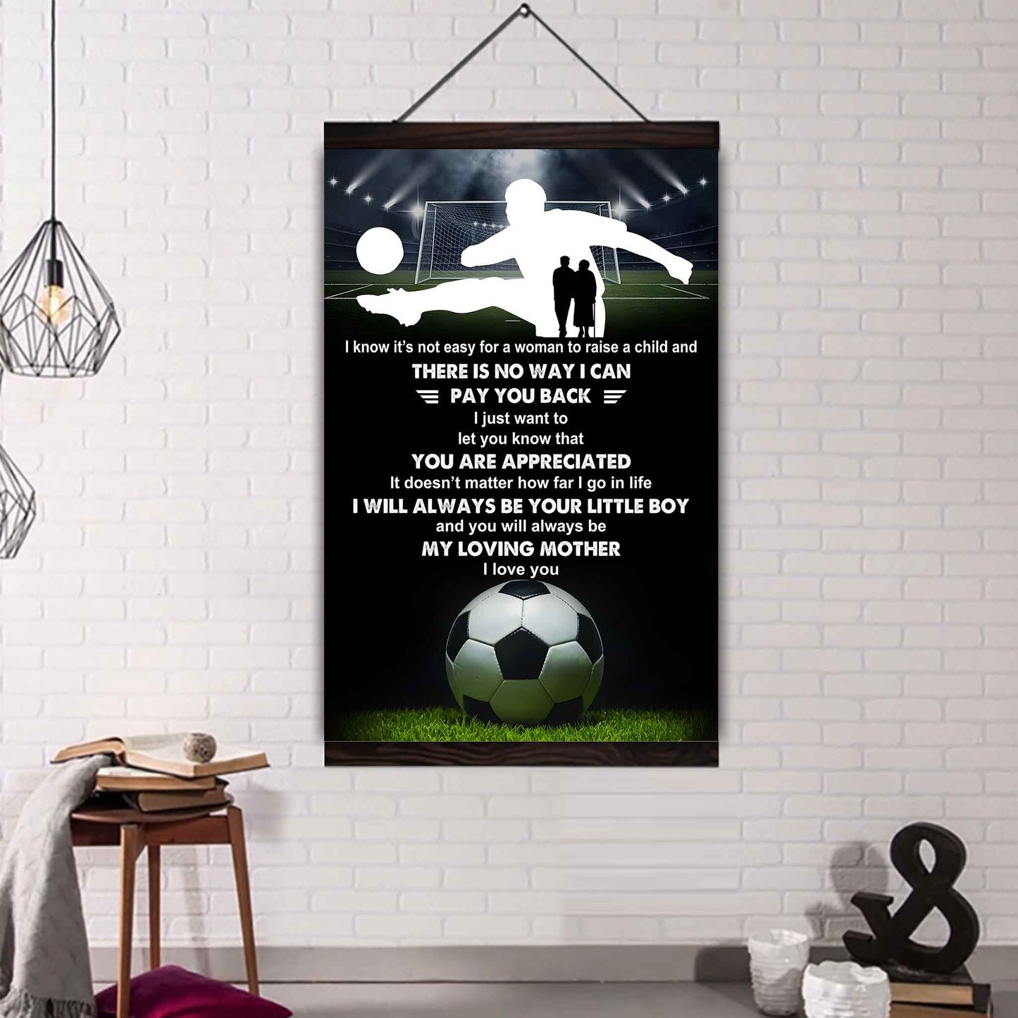 poster canvas to my mom i know it's not easy - i will always be your little boy gift from son