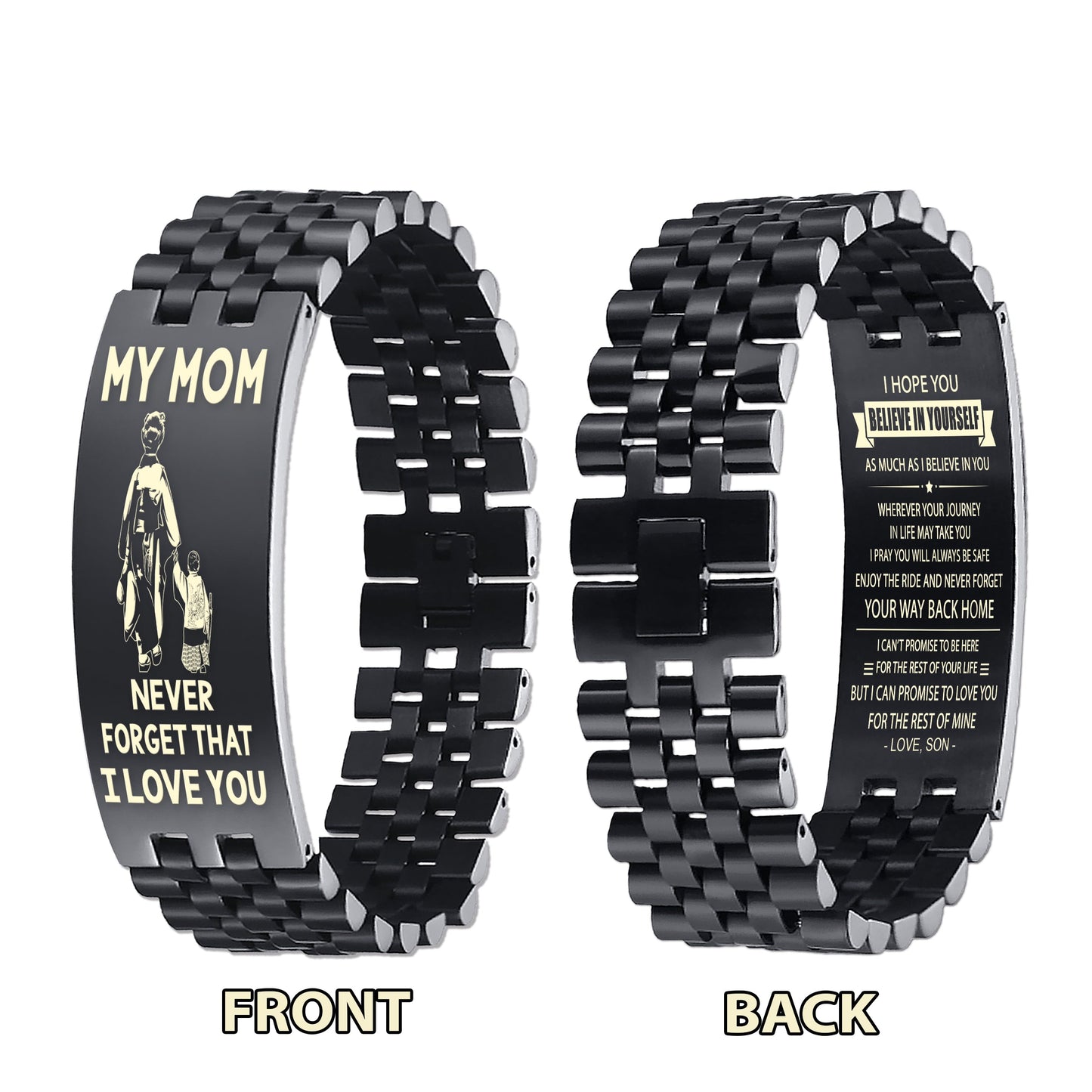 to my mom double sided bracelet your way back home gift from son to mom