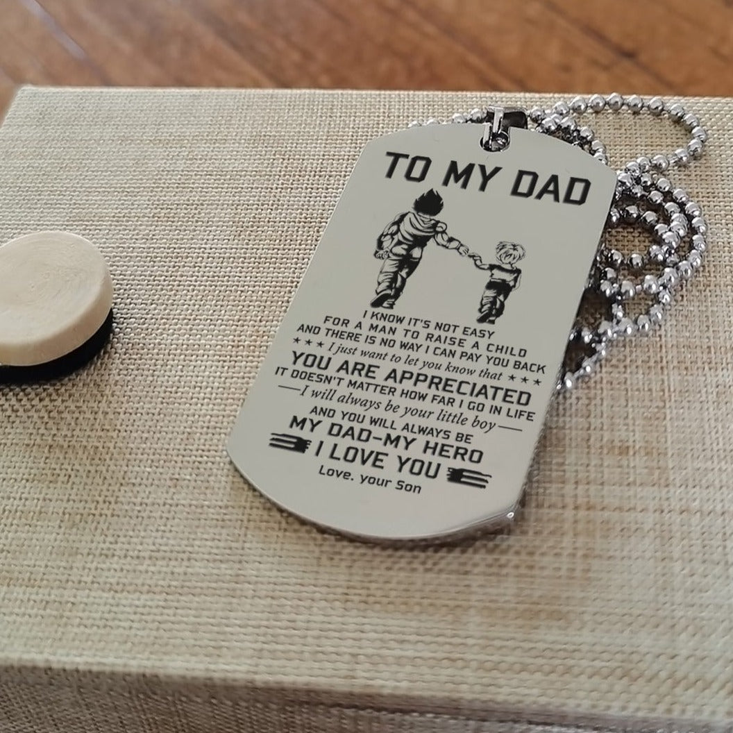 to my dad one side engrave dog tag gift for your dad your father