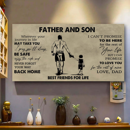 Family Father And Daughter Best Friends For Life - Never Forget Your Way Back Home Poster Canvas Gift For Daughter From Father