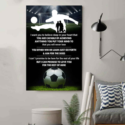 Poster Canvas To My Son You Will Never Lose You Either Win Or Learn - I Love You Gift From Dad
