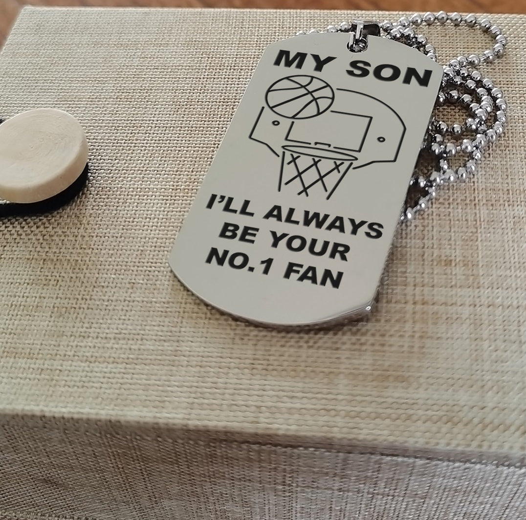 customizable basketball dog tag, gifts from dad mom to son- it is not about better than someone else, it is about being better than you were the day before, be strong be brave be humble