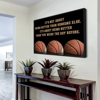 Basketball customizable poster canvas