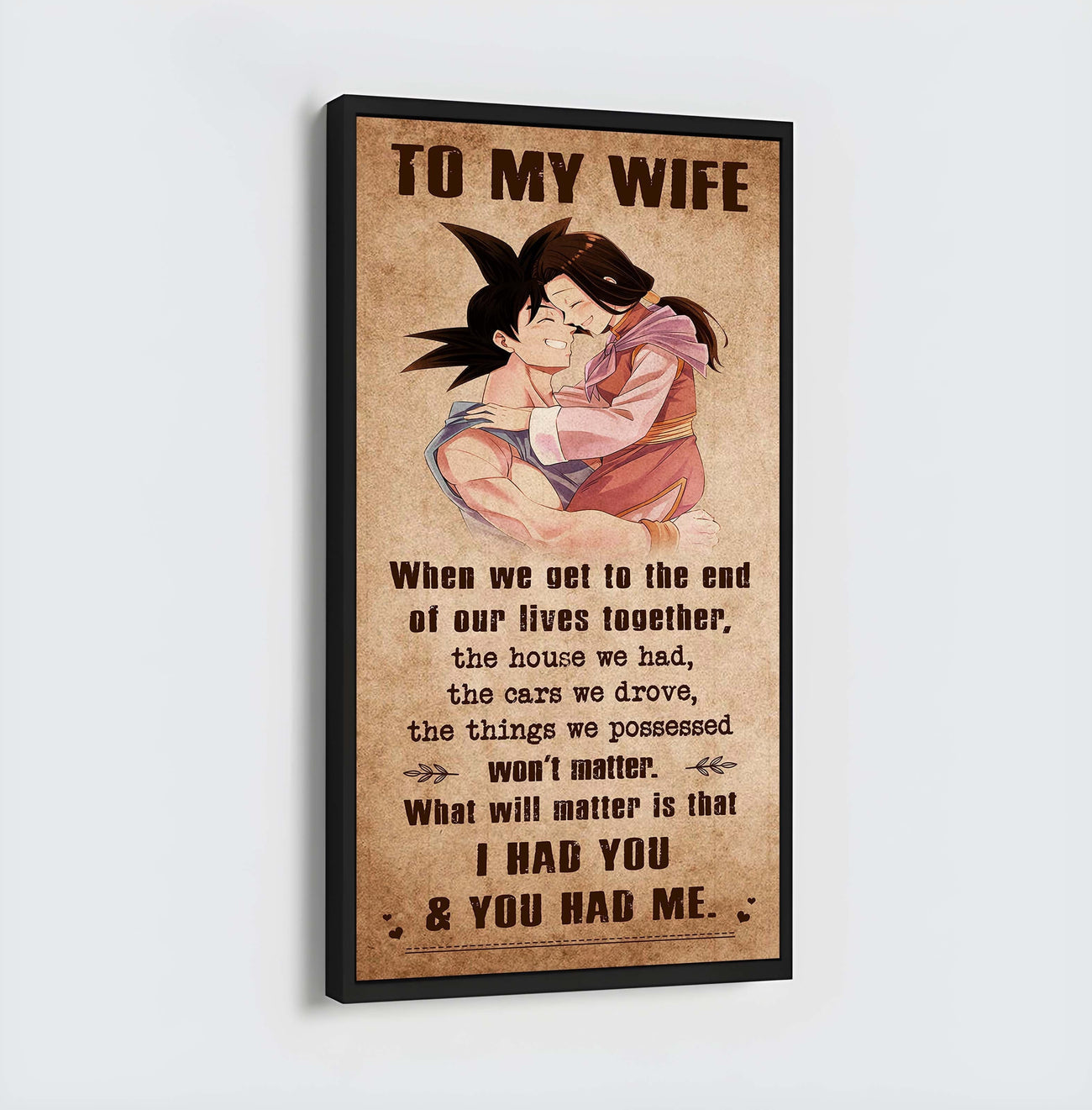 drb vgt- i had you and you had me wife and husband - vertical poster canvas, gift for your darling