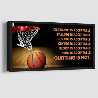 Customizable basketball poster – quitting is not