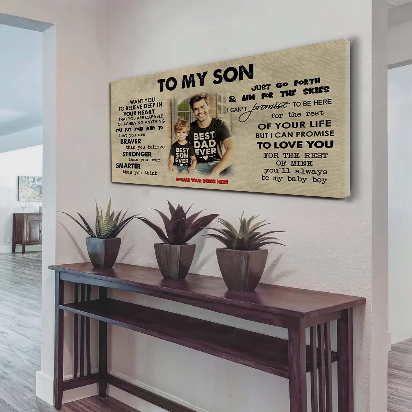 to my son- i want you to believe- canvas poster