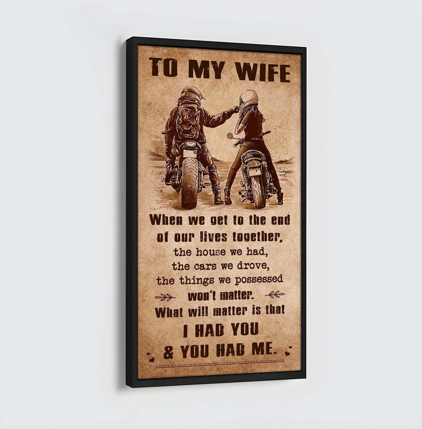 sport - i had you and you had me wife and husband - vertical poster canvas, gift for your darling