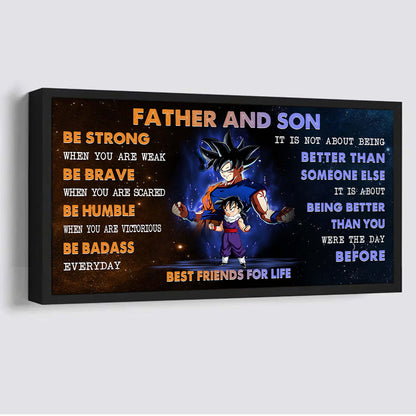 Personalized GK To Son Poster Canvas Father And Son Best Friends For Life - Message For Your Son Gifts For Him