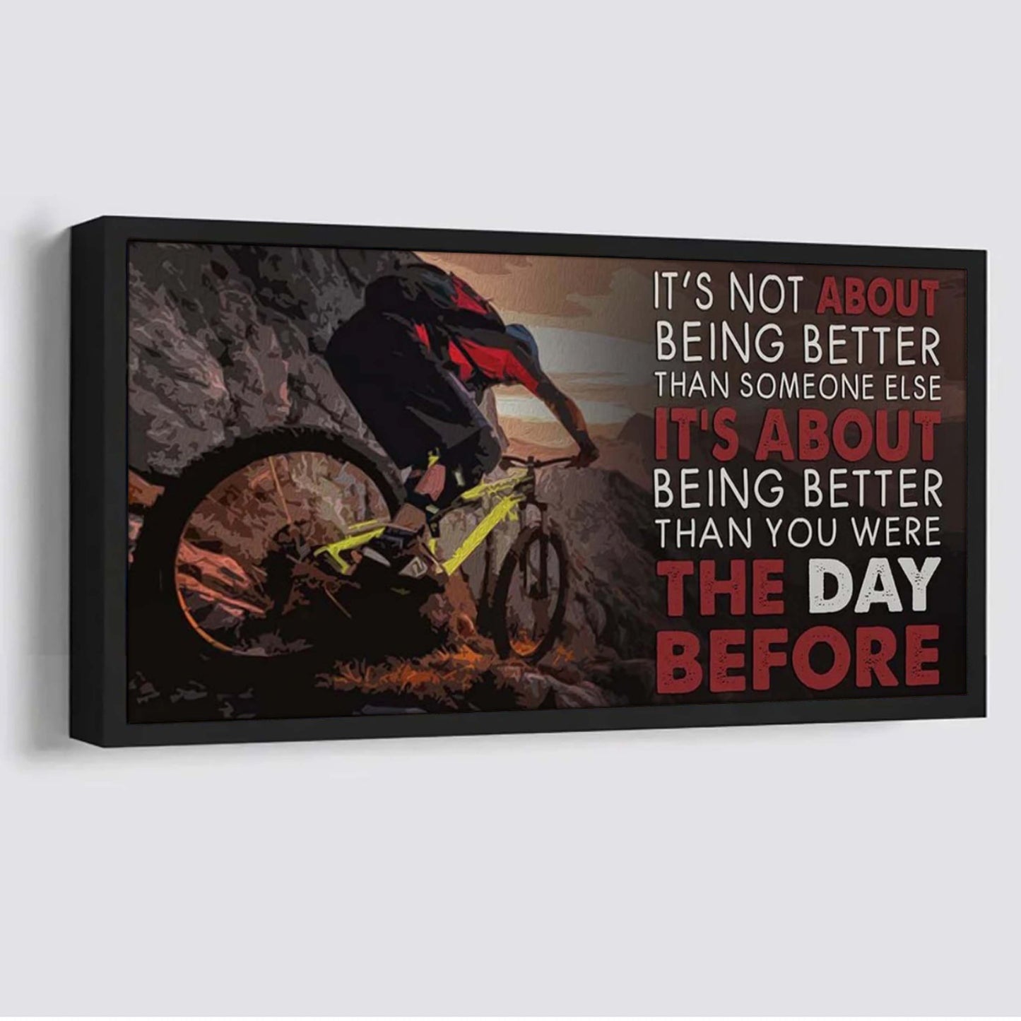 customizable mountain biking poster – it’s not about