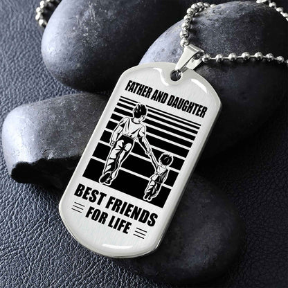 PC-GH Military Chain Silver Plated 18K Gold Plated Father And Son Best Friend For Life Gift For Your Son