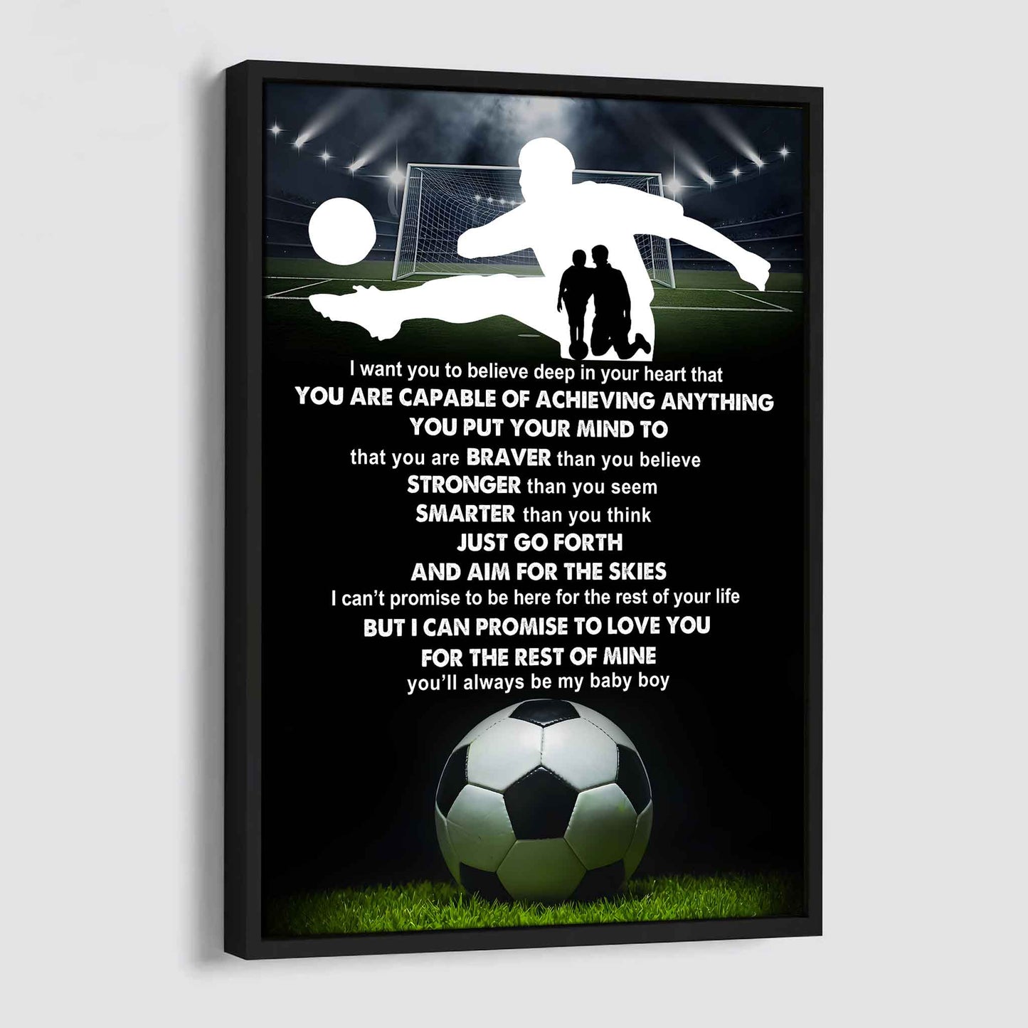 poster canvas to my son you put your mind to that you are braver gift from dad