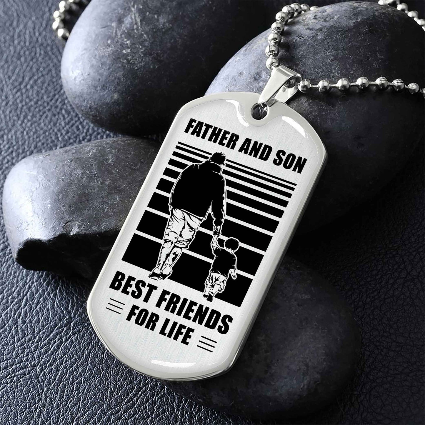 vgt_tr military chain silver plated 18k gold plated father and son best friend for life gift for your son