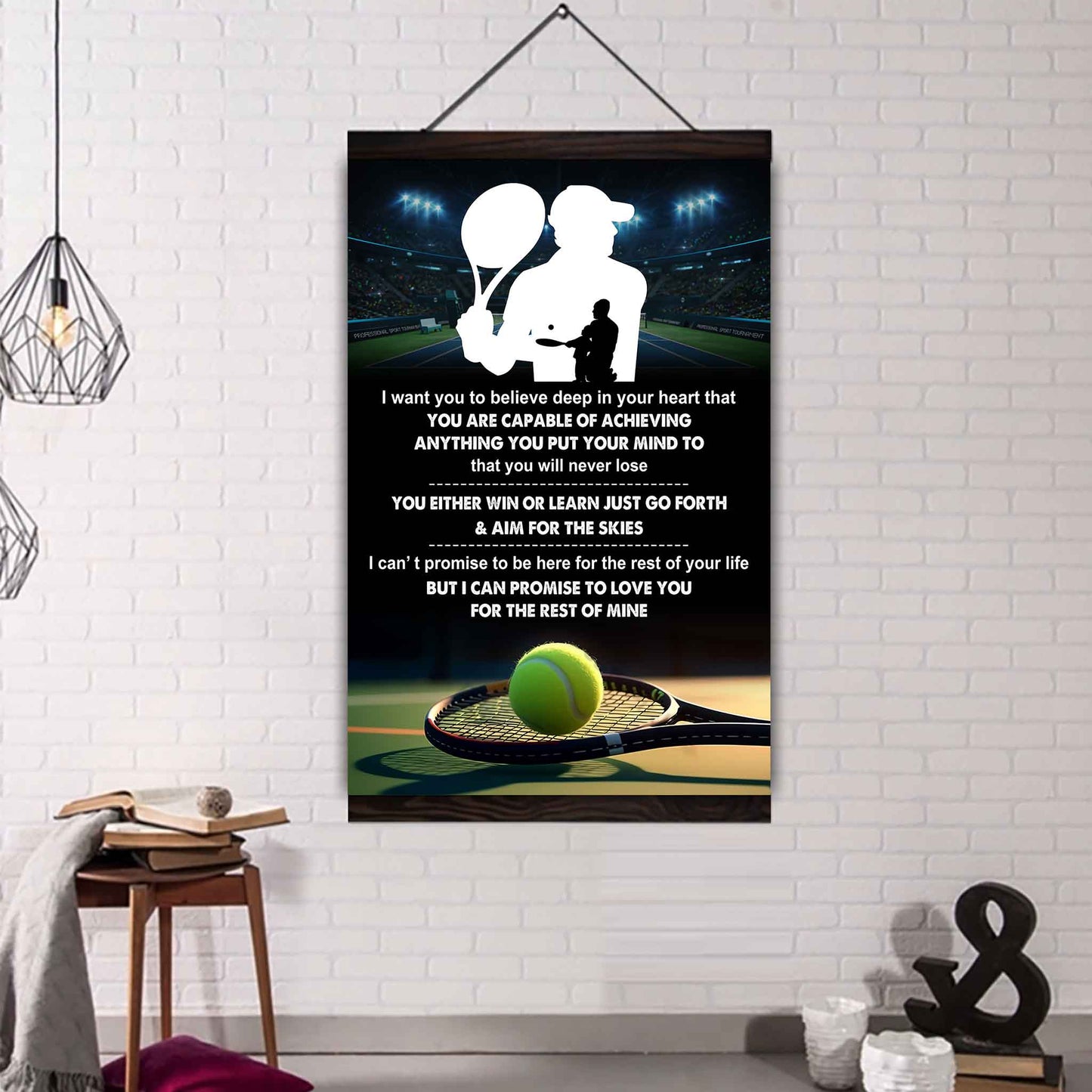 poster canvas to my son you will never lose you either win or learn - i love you gift from dad