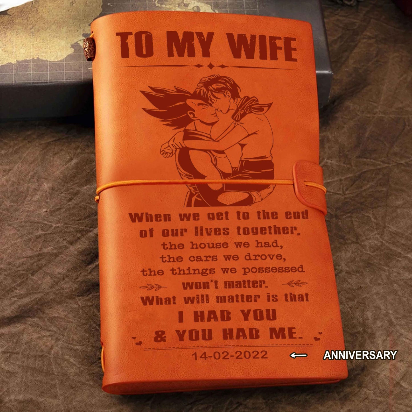 drb customizable vintage journal notebook, gifts from husband to wife - i had you and you had me