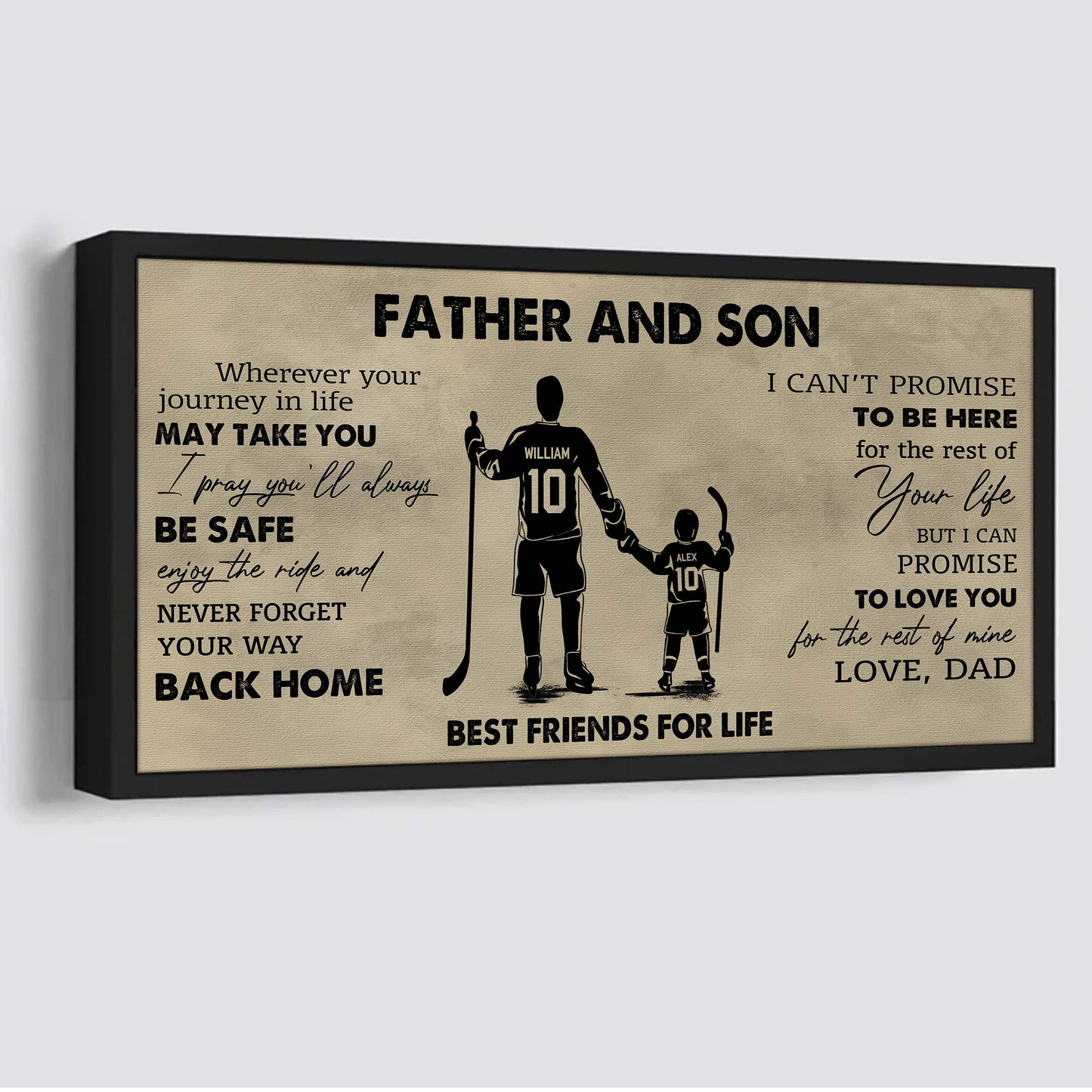 family father and daughter best friends for life - never forget your way back home poster canvas gift for daughter from father