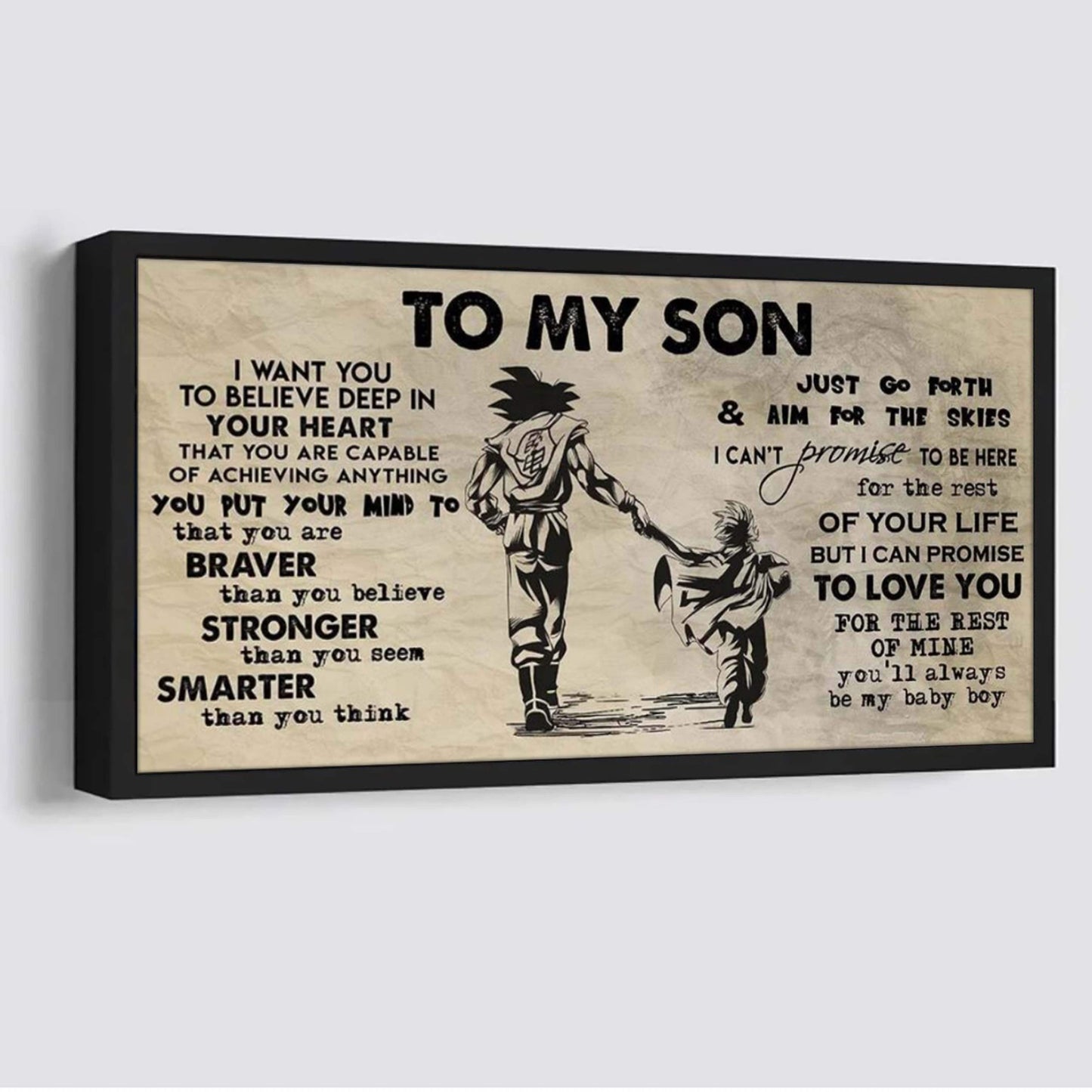 to my son- i want you to believe- canvas poster