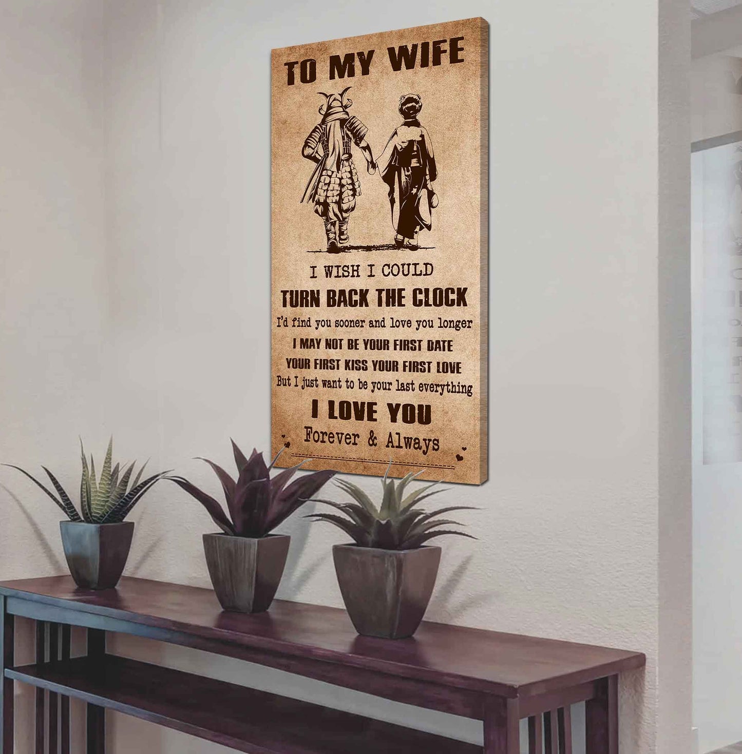 drb vgt- poster canvas to my wife i wish i could turn back the clock - i love you forever and always gift for your wife